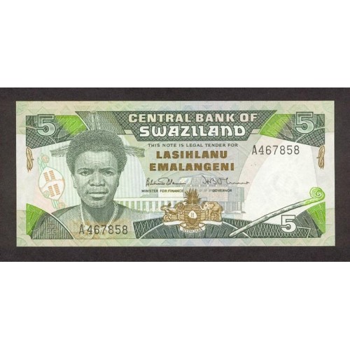 1987 - Swaziland  Pic 14          5 Lilangeli banknote