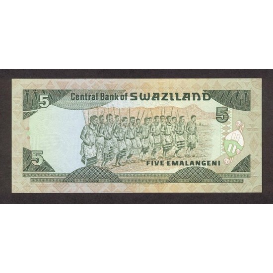 1987 - Swaziland Pic 14 5 Lilangeli banknote 1987 - Swaziland Pic 14 5 Lilangeli banknote