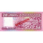 1974 - Swaziland  Pic 5s    25 Emalangeni banknote specimen