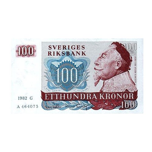 1963 -  Sweden  Pic  54c       100 Kronor banknote
