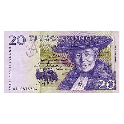 2006 -  Sweden  Pic  63c       20 Kronor banknote