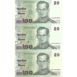 2002 - Tailandia PIC 109 billete de 20 Baht EBC