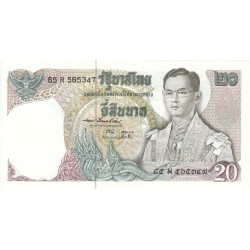 1971 - Tailandia   Pic  84     billete de 20 Bath