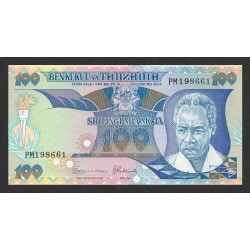 1986 - Tanzania  Pic  14b         100 Shilings  banknote