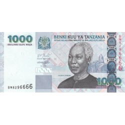 2003 Tanzania pic 36a billete de 1000 Shilings