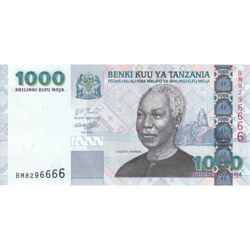 2003 Tanzania pic 36a billete de 1000 Shilings