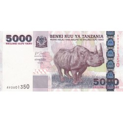 2003 Tanzania pic 38 billete de 5000 Shilings