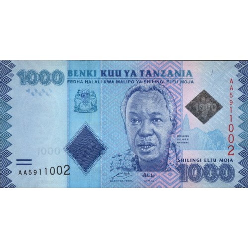 2010 - Tanzania  Pic 41    1000 Shilings  banknote