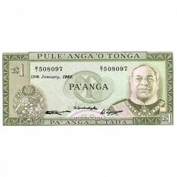 1978 - Tonga P19b  CS1 billete de 1 Pa´anga