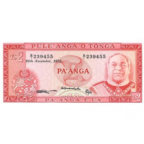 1978 - Tonga P20b CS1 2 Pa´anga banknote 1978 - Tonga P20b CS1 2 Pa´anga banknote