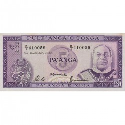 1978 - Tonga P21b CS1 5 Pa´anga banknote