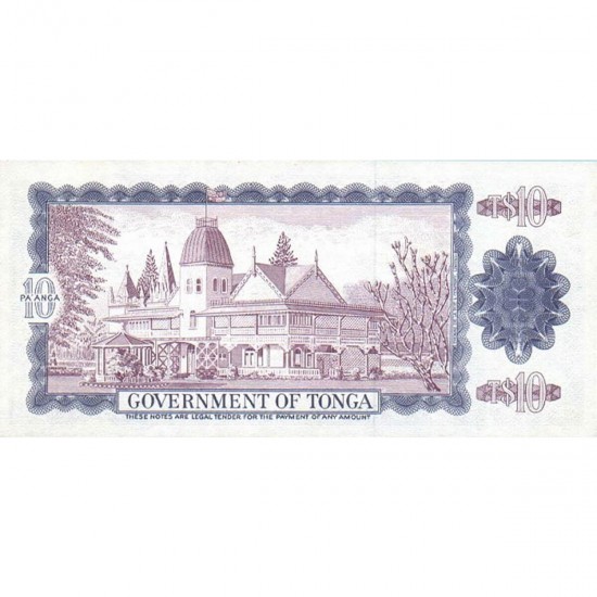 1978 - Tonga P22b CS1 10 Pa´anga banknote 1978 - Tonga P22b CS1 10 Pa´anga banknote