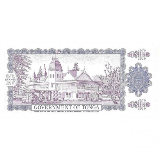 1989 - Tonga P22c 10 Pa´anga banknote 1989 - Tonga P22c 10 Pa´anga banknote