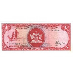 1977 - Trinidad y Tobago  Pic  30b      1 Dollar banknote