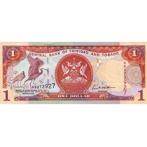2002 - Trinidad y Tobago  Pic  41b      1 Dollar banknote