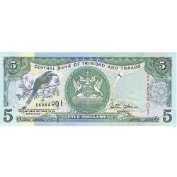 2002 - Trinidad y Tobago  Pic  42a      5 Dollars S.7  banknote