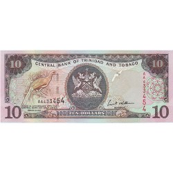 2002 - Trinidad y Tobago  Pic  43b      10 Dollars   banknote