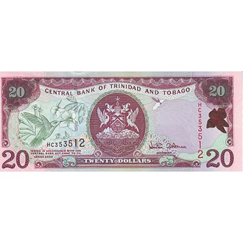 2002 - Trinidad y Tobago  Pic 44 b    billete de 20 D