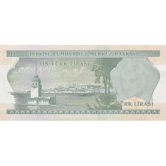 1975 - Turkey Pic 186 10 Liras banknote 1975 - Turkey Pic 186 10 Liras banknote
