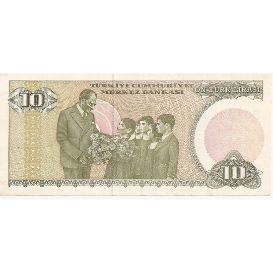 1972 - Turkey Pic 192 10 Liras banknote 1972 - Turkey Pic 192 10 Liras banknote