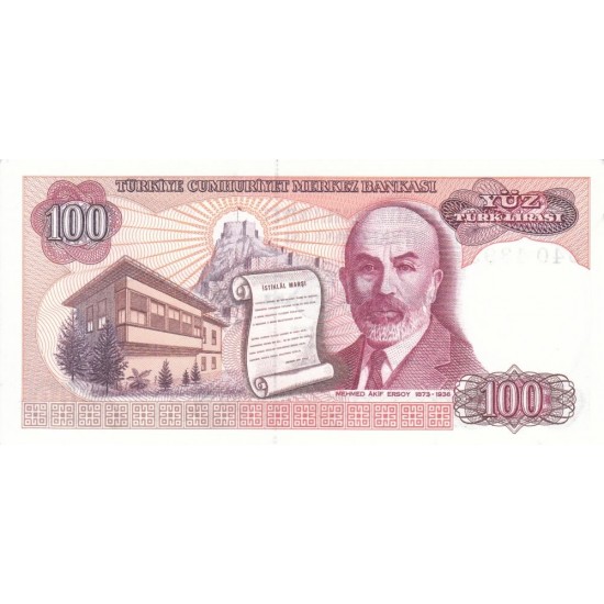 1984 - Turkey Pic 194b 100 Liras banknote 1984 - Turkey Pic 194b 100 Liras banknote