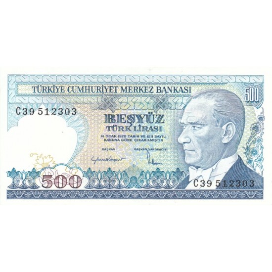 1983 - Turkey Pic 195 500 Liras banknote 1983 - Turkey Pic 195 500 Liras banknote