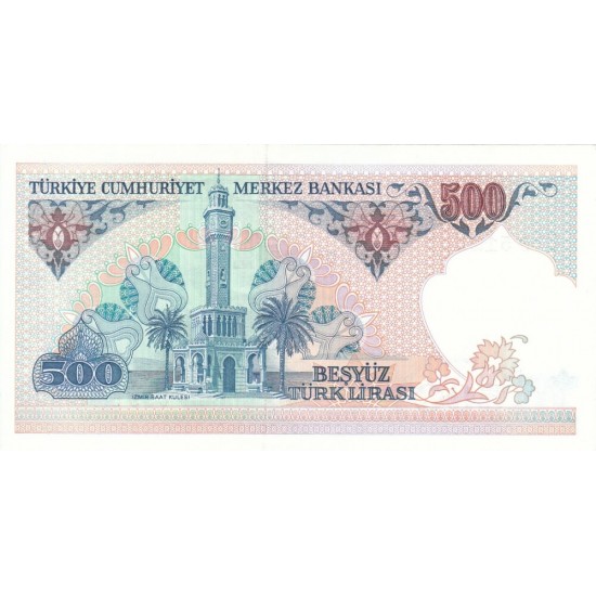 1983 - Turkey Pic 195 500 Liras banknote 1983 - Turkey Pic 195 500 Liras banknote
