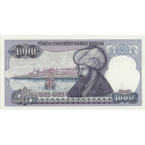 1986 - Turkey Pic 196 1.000 Liras banknote 1986 - Turkey Pic 196 1.000 Liras banknote