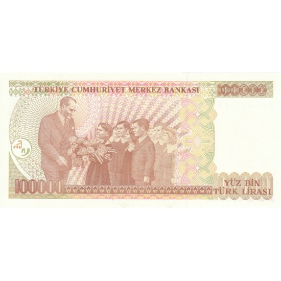 1997 - Turkey Pic 206 100.000 Liras banknote 1997 - Turkey Pic 206 100.000 Liras banknote