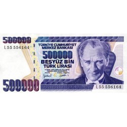 1998 - Turquia   Pic  212             billete de   500.000 Liras