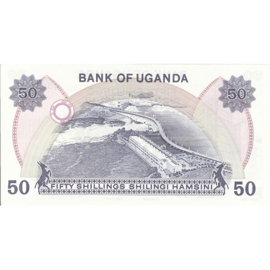 1979 - Uganda PIC 13b 50 Shillins banknote 1979 - Uganda PIC 13b 50 Shillins banknote
