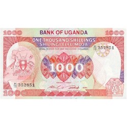 1986 - Uganda PIC 26   1000 Shillins banknote  