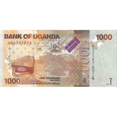 2010 - Uganda PIC 49a billete de 1000 Shillins S/C 2010 - Uganda PIC 49a billete de 1000 Shillins S/C