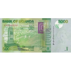2010 - Uganda 5000 Shillins banknote PIC 51 UNC 2010 - Uganda 5000 Shillins banknote PIC 51 UNC