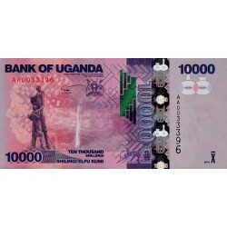 2010 - Uganda PIC 52a   billete de 10000 Shillins  
