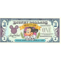 1993 - Estados Unidos Disney billete de 1 Dólar