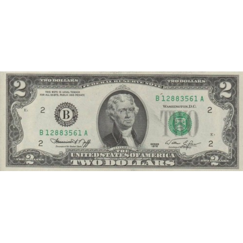1976 K- United States P461k 2 Dollars banknote