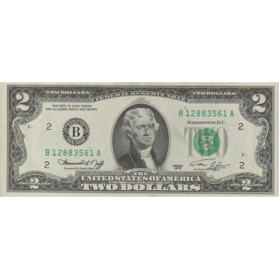 1976 K- United States P461k 2 Dollars banknote 1976 K- United States P461k 2 Dollars banknote