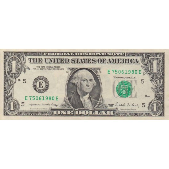 1988 - United States P480a C 1 Dollar banknote 1988 - United States P480a C 1 Dollar banknote