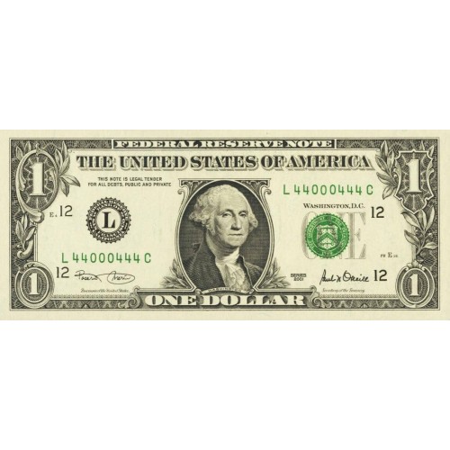 2001 - Estados Unidos P509  G billete de 1 Dólar