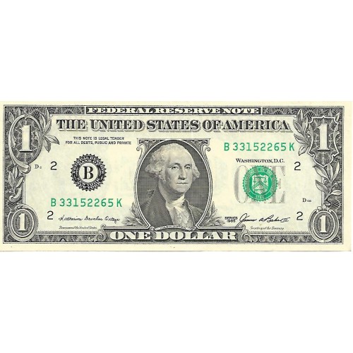 1985 - United States 1 Dollar banknote Letter B PIC 474 UNC