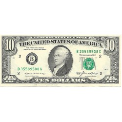 1985 - United States 10 Dollars banknote Letter B PIC 476 UNC