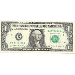 1988 - United States 1 Dollar banknote Letter B PIC 480a UNC 1988 - United States 1 Dollar banknote Letter B PIC 480a UNC