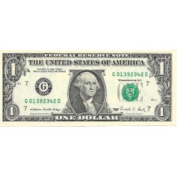 1988 - United States 1 Dollar banknote Letter G PIC 480a UNC 1988 - United States 1 Dollar banknote Letter G PIC 480a UNC