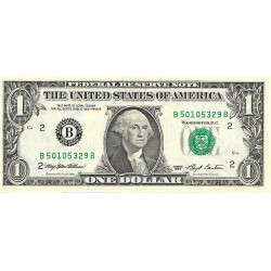 1993 - United States 1 Dollar banknote Letter B PIC 490a UNC 1993 - United States 1 Dollar banknote Letter B PIC 490a UNC