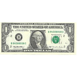 1995 - United States 1 Dollar banknote Letter B PIC 496a UNC 1995 - United States 1 Dollar banknote Letter B PIC 496a UNC