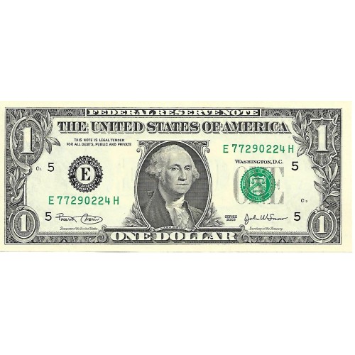 2003 - Estados Unidos PIC 515a billete de 1 Dolar Letra E S/C