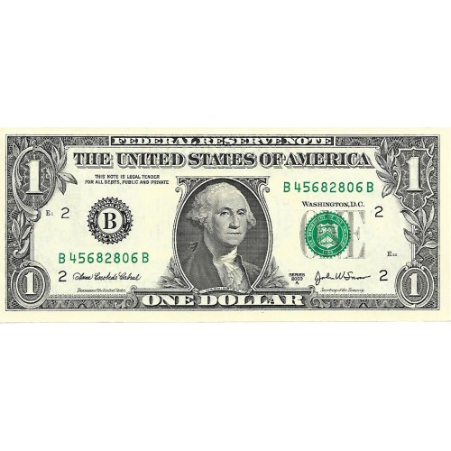 2003A - Estados Unidos PIC 515b billete de 1 Dolar Letra B S/C