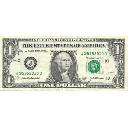 2003A - Estados Unidos PIC 515b billete de 1 Dolar Letra J MBC 2003A - Estados Unidos PIC 515b billete de 1 Dolar Letra J MBC