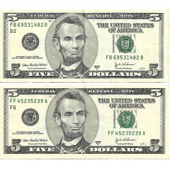 2003A - Estados Unidos PIC 517b billete de 5 Dolares EBC 2003A - Estados Unidos PIC 517b billete de 5 Dolares EBC